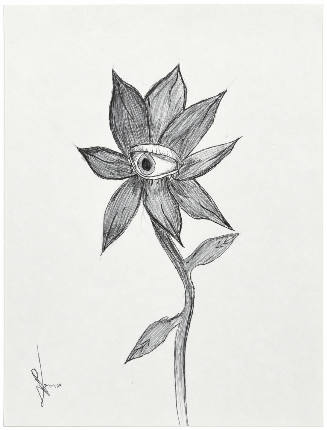 Complete Eye of Nature original drawing