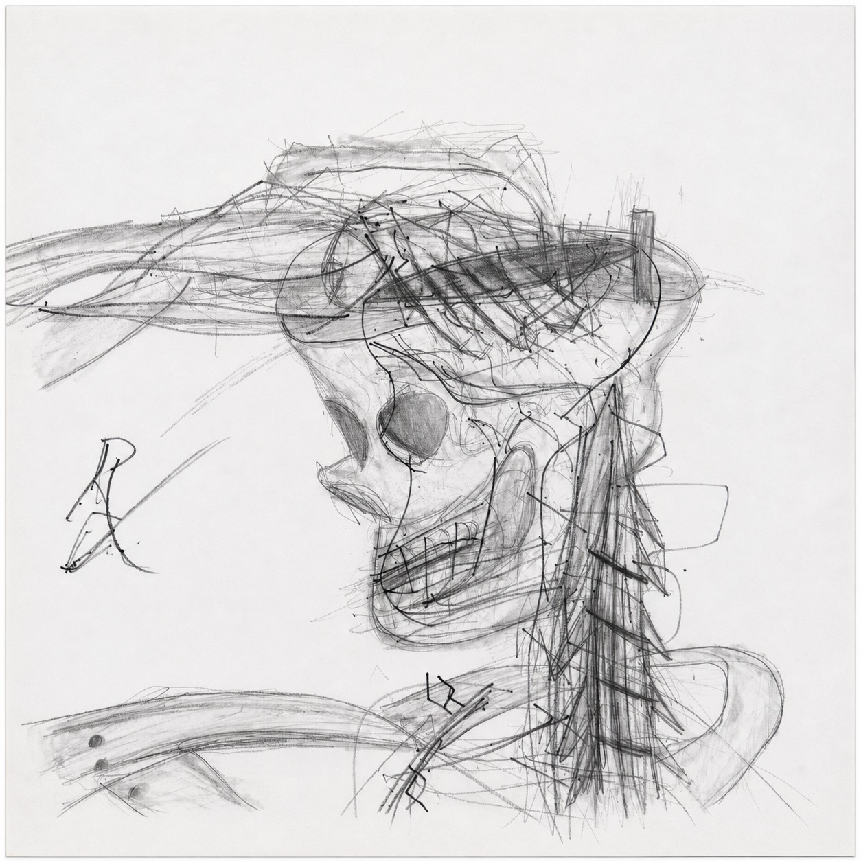 Complete More Than Meets the Eye drawing on paper without mounting clips
